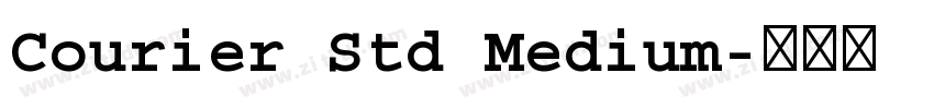 Courier Std Medium字体转换